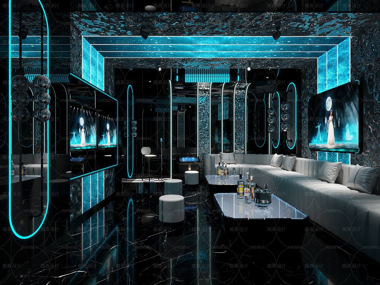 ktv炫酷风|空间|商业空间设计|amy13739280150 - 原创作品 - 站酷