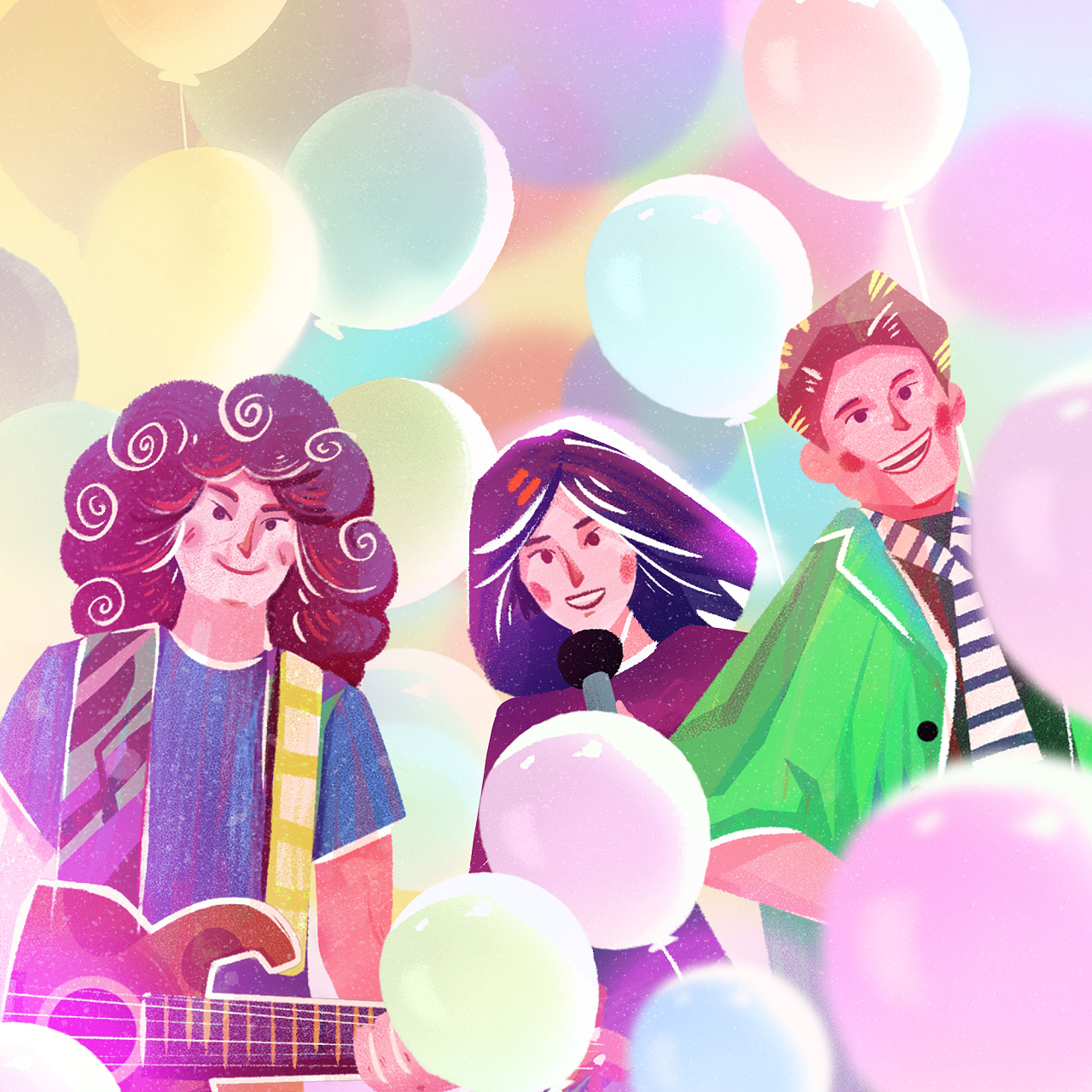 降落伞乐队专辑封面插画