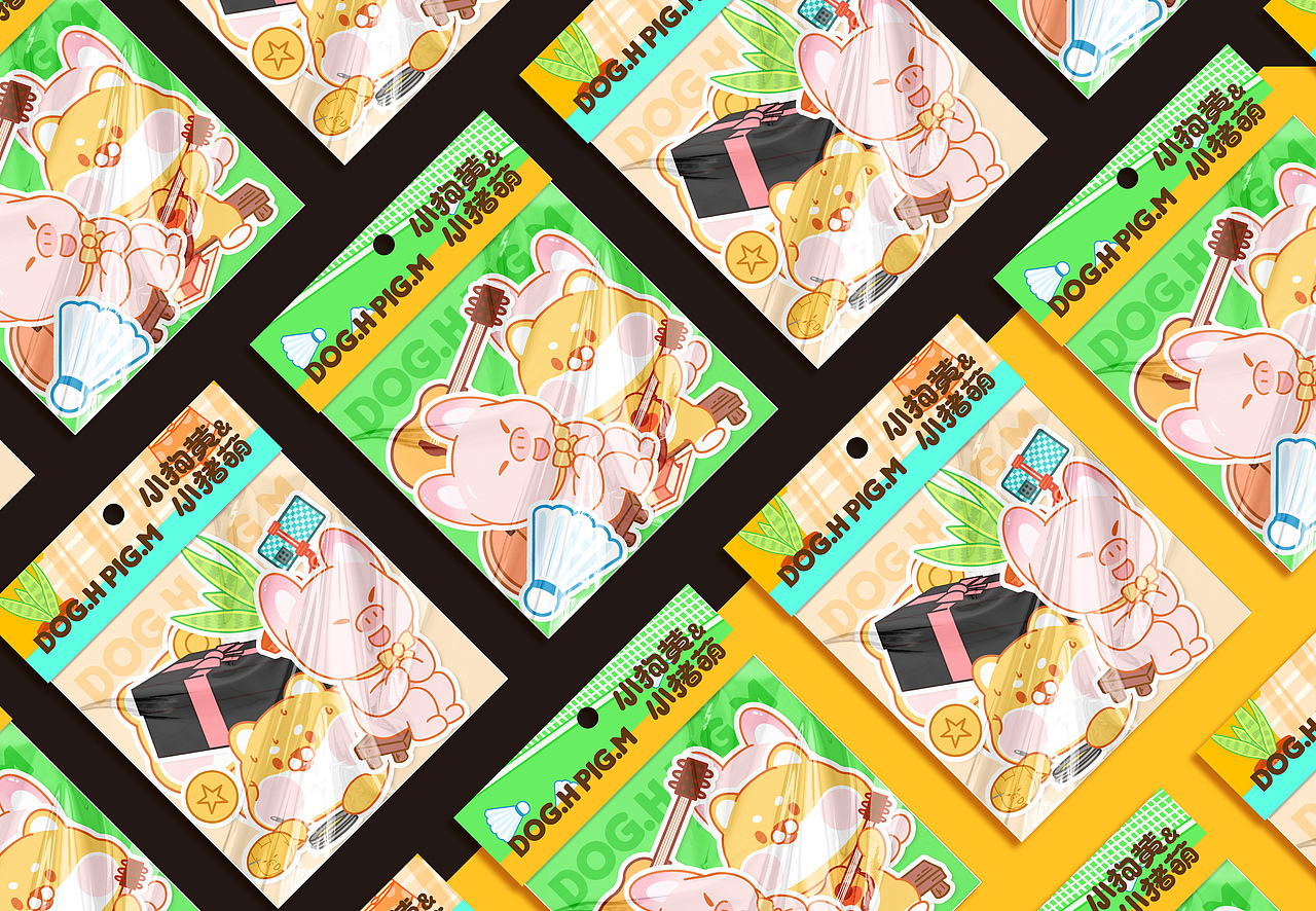 尚智原创IP设计 | 小狗黄和小猪萌 | IP授权吉祥物设计（图ZMjc1OTczOTA4） - IP形象 - 站酷设计师尚智品牌和IP设计原创素材 - 站酷ZCOOL