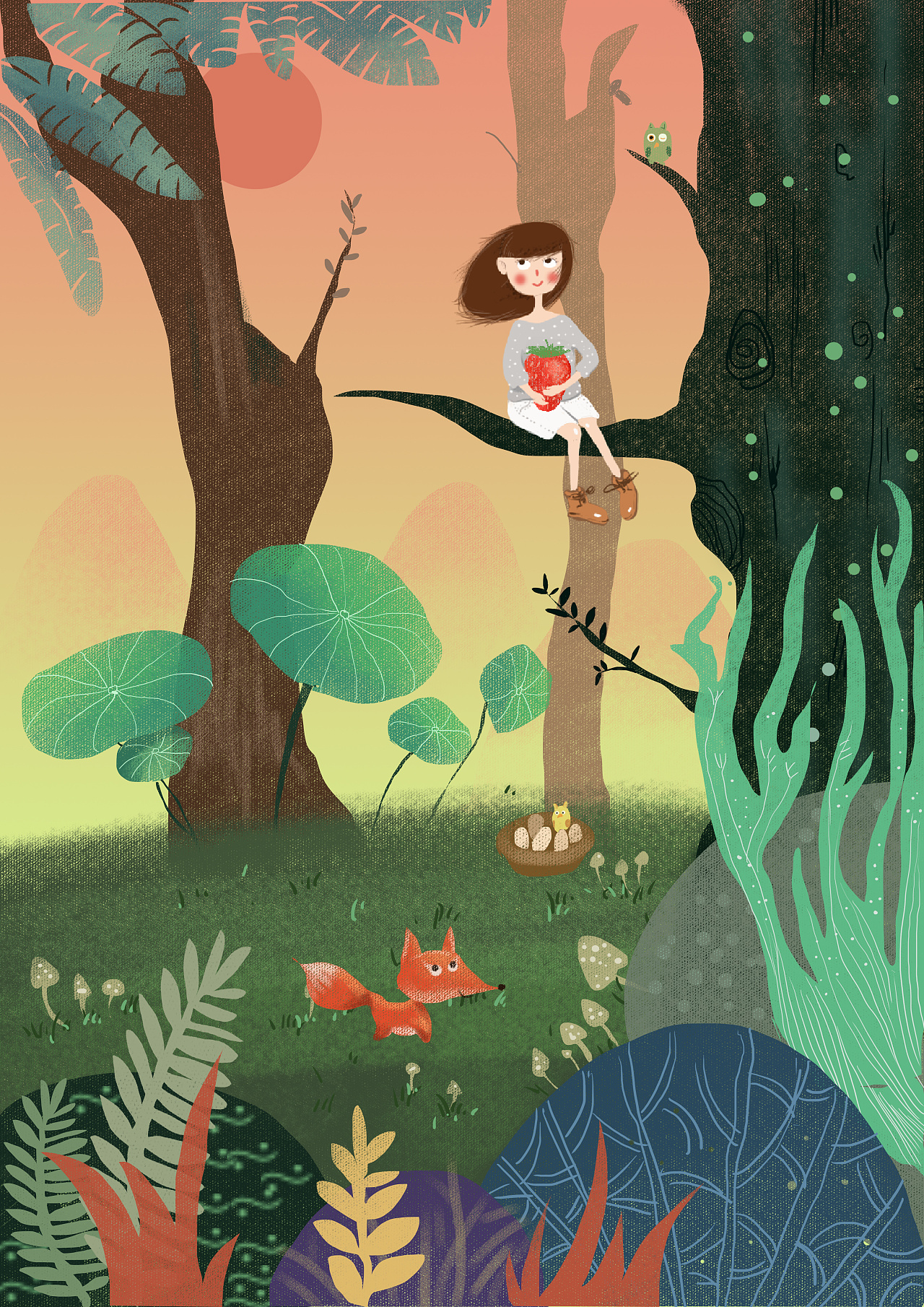 身处自然系列插画|插画|儿童插画|z00004673 - 原创作品 - 站酷