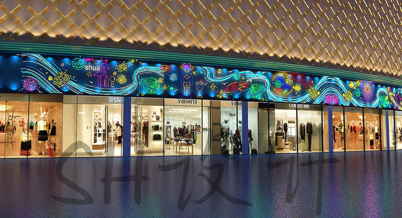 尧都万达商场幕墙亮化设计|空间|展陈设计|sh设计 - 原创作品 - 站酷