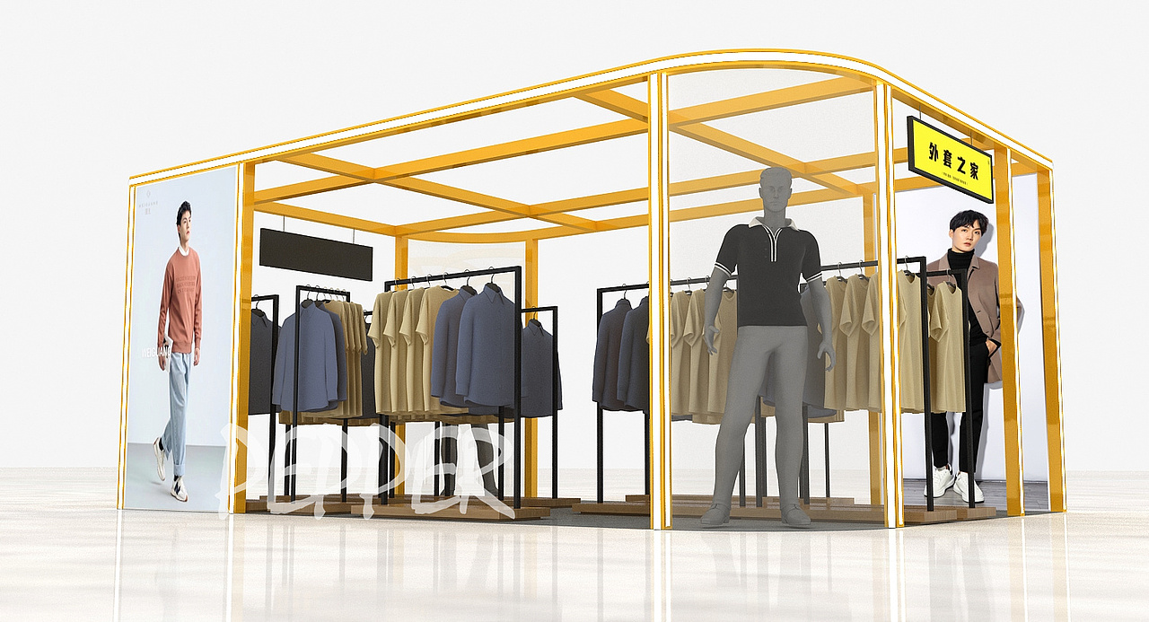 服装展位多经点位效果图
