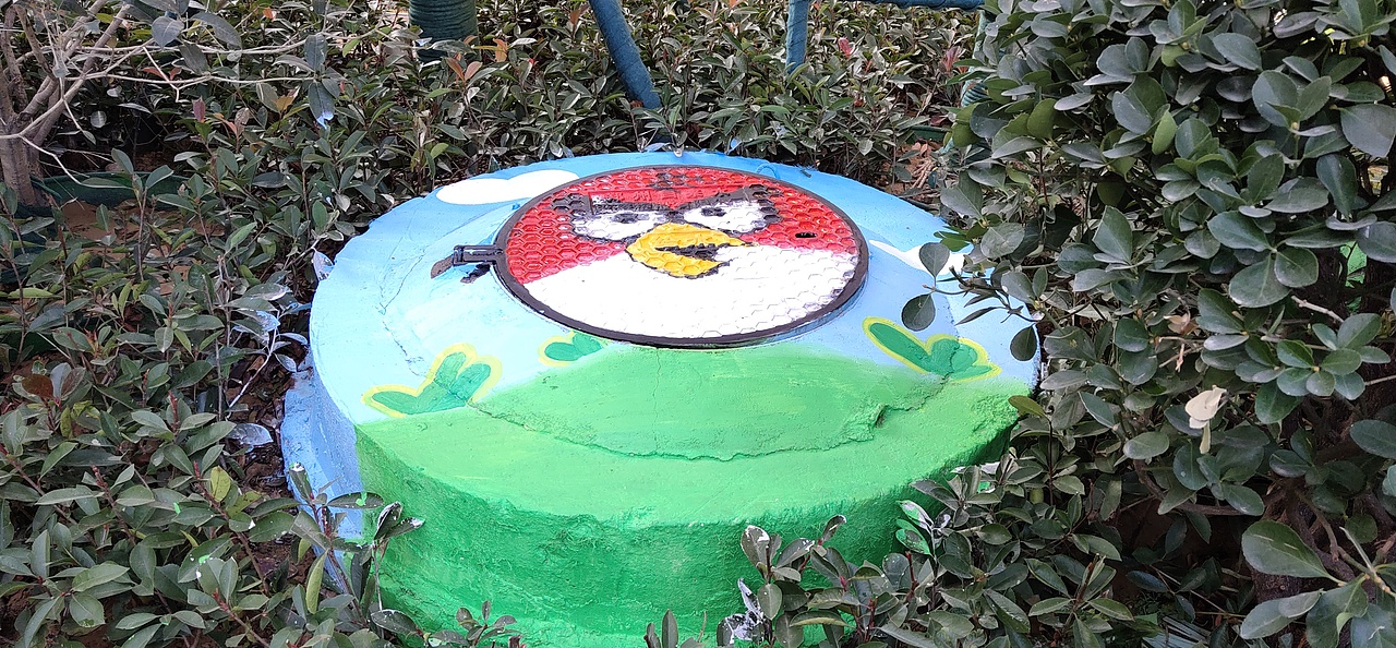 郑州墙绘装饰城市风景之-郑州云尚城小区井盖彩绘