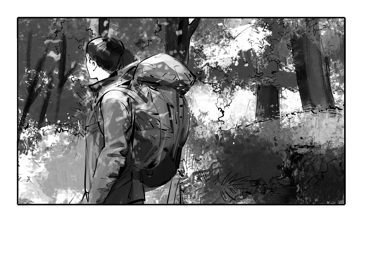 分镜23插画师王永数位屏 ps45插画师王永表情06:09:34绘本风格插画