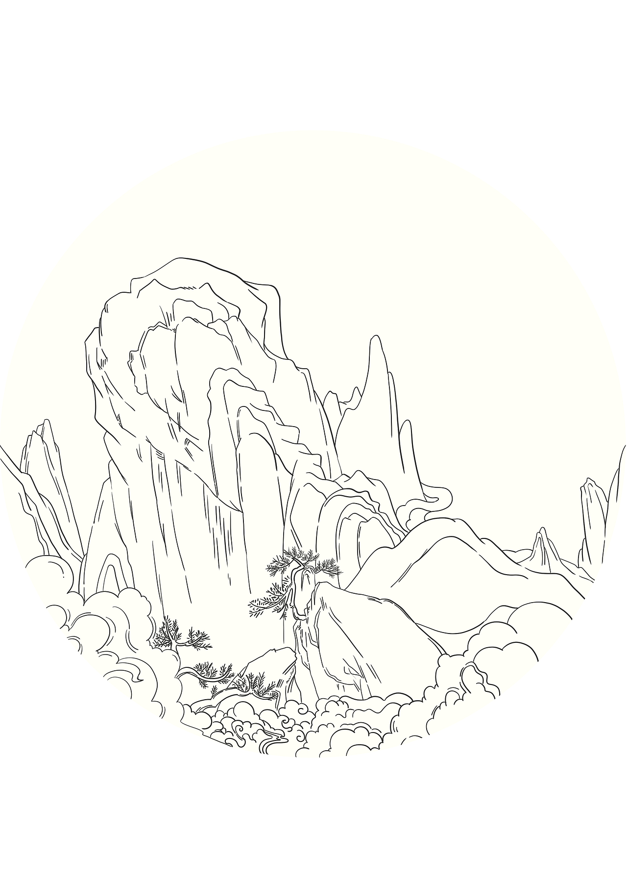 日历书我们的中国部分图片线稿