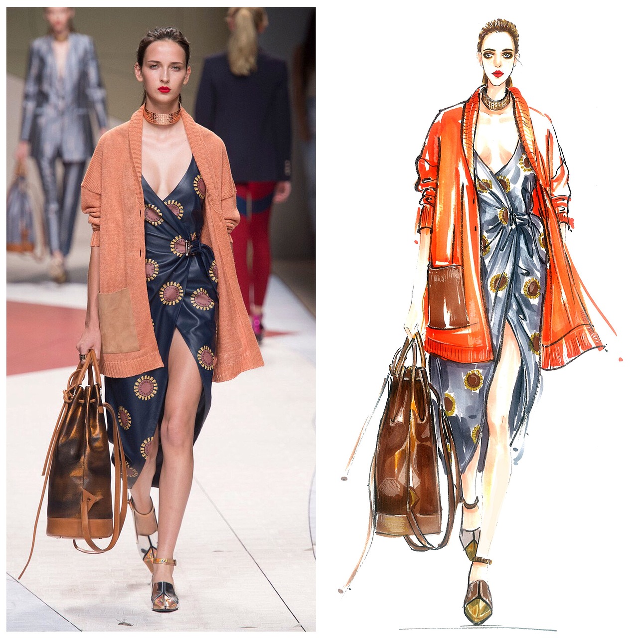 服装手绘～马克笔时装画（图ZMTU3NzU2MDgw） - 休闲/流行服饰 - 站酷设计师零一手绘原创素材 - 站酷ZCOOL