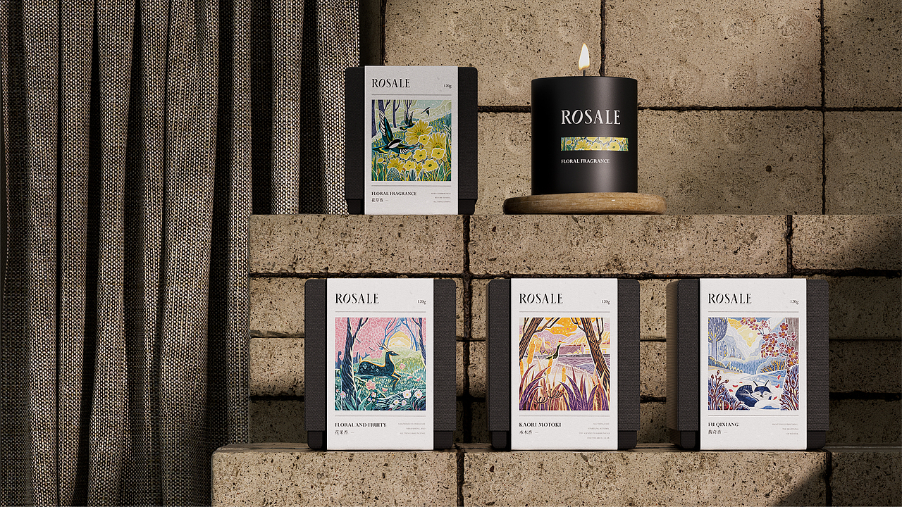 ROSALE香薰包装设计（图ZMzIyNjk2OTUy） - 品牌 - 站酷设计师胡晓波设计原创素材 - 站酷ZCOOL