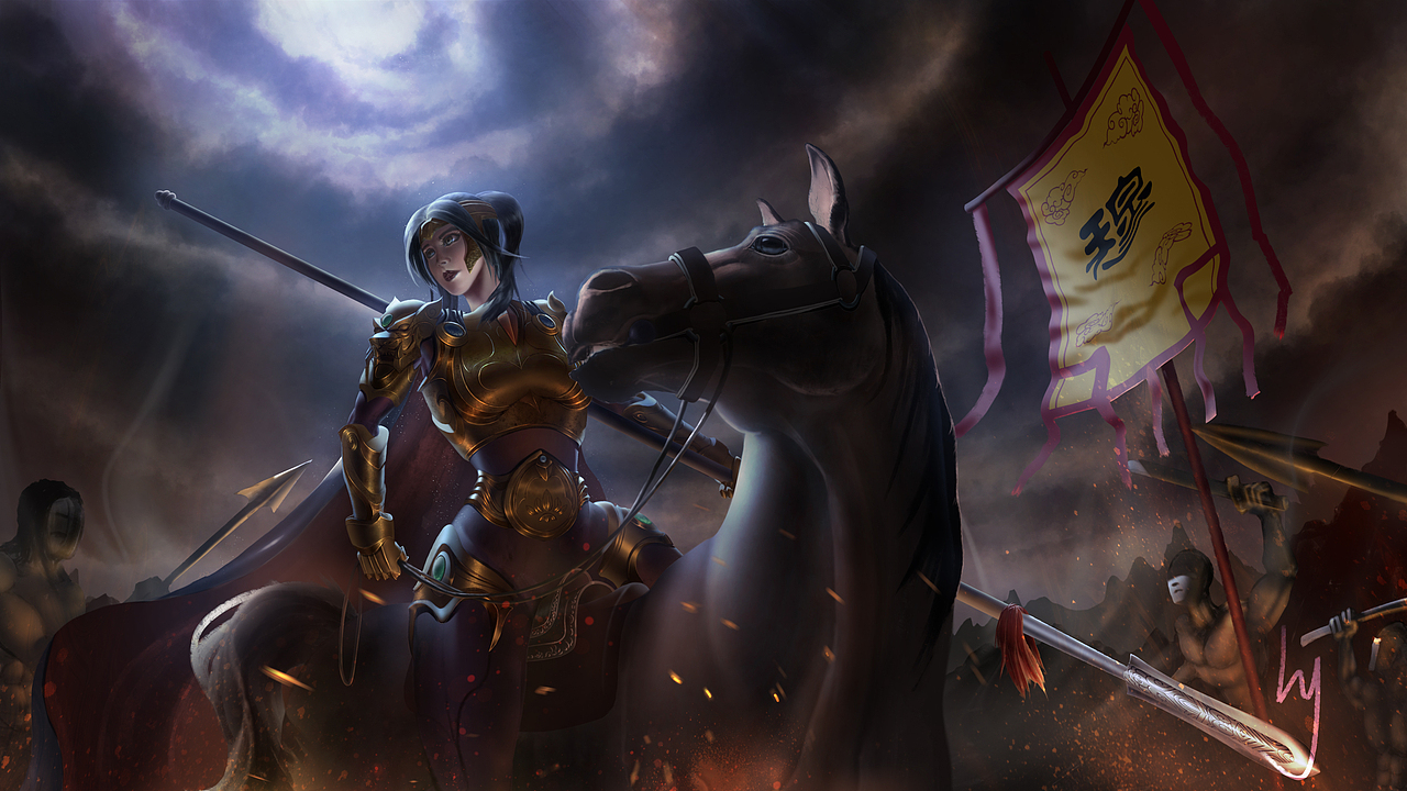 穆桂英|插画|游戏原画|玉观芊手_原创作品-站酷zcool