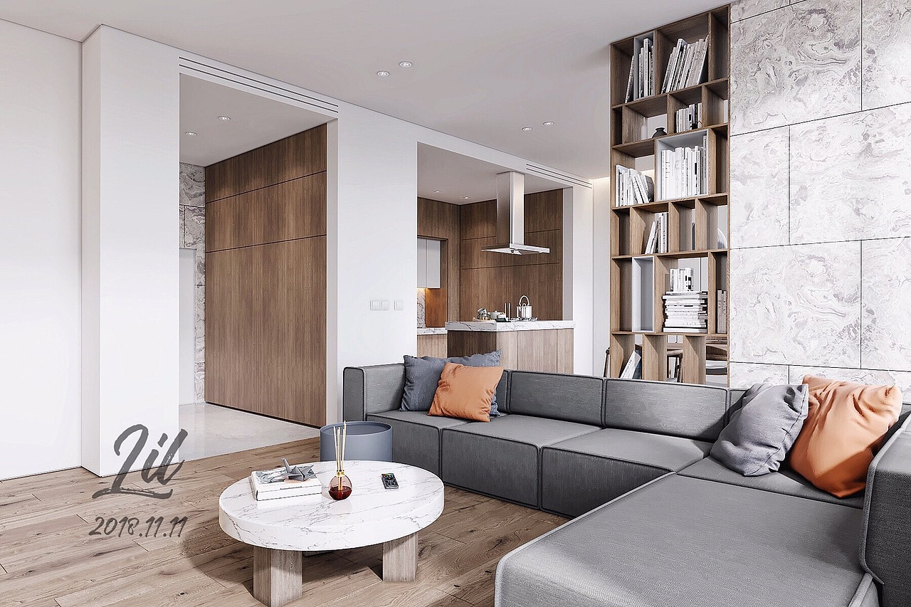 Lil 临摹作品——国外简约原木风设计