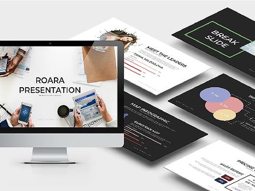  商务风杂志画册品牌展示Keynote模板