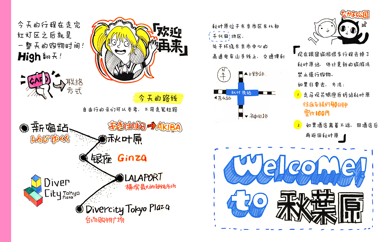 日本手绘游记（图ZMjMzMDQ2MjQ=） - 新锐潮流插画 - 站酷设计师biangxiaoxi原创素材 - 站酷ZCOOL