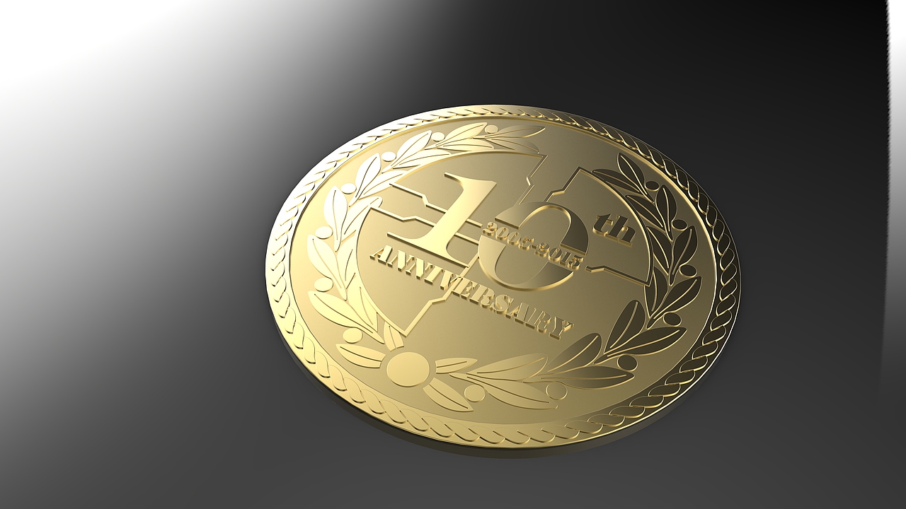 公司十周年纪念金币银币设计（图ZNTI5NTcyNzY=） - 生活用品 - 站酷设计师伊甸之东JD原创素材 - 站酷ZCOOL