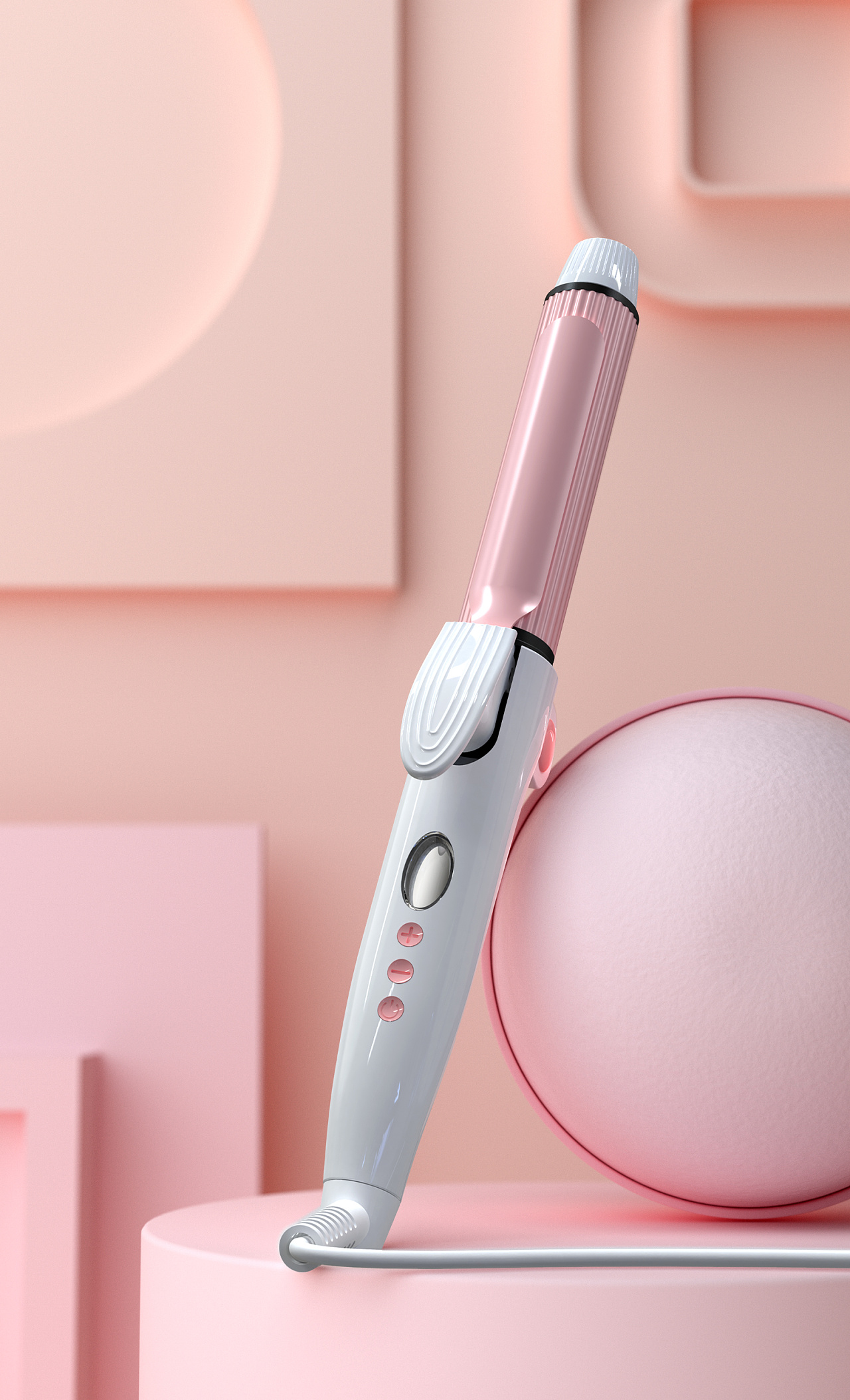 三维建模渲染奥克斯卷发棒