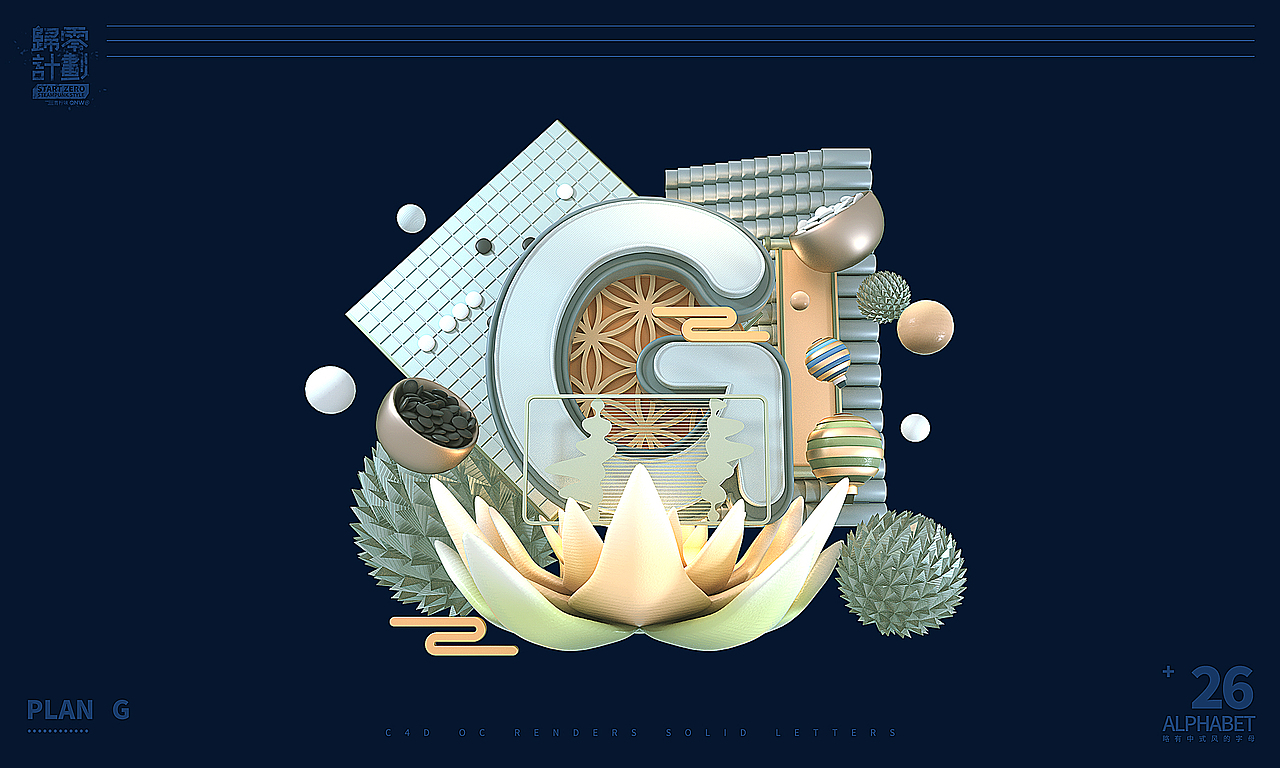C4D-26 英文字母 创意Alphabet（图ZMTg4ODYyOTY0） - 场景 - 站酷设计师三六八复机原创素材 - 站酷ZCOOL