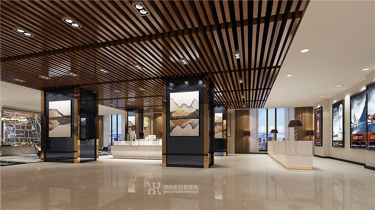 郑州现代奢华售楼中心装修设计效果图