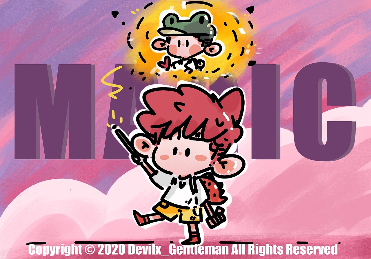 摆尾君的日常（图ZMTk2NTIyNzgw） - 儿童插画 - 站酷设计师Devilx_Gentleman原创素材 - 站酷ZCOOL