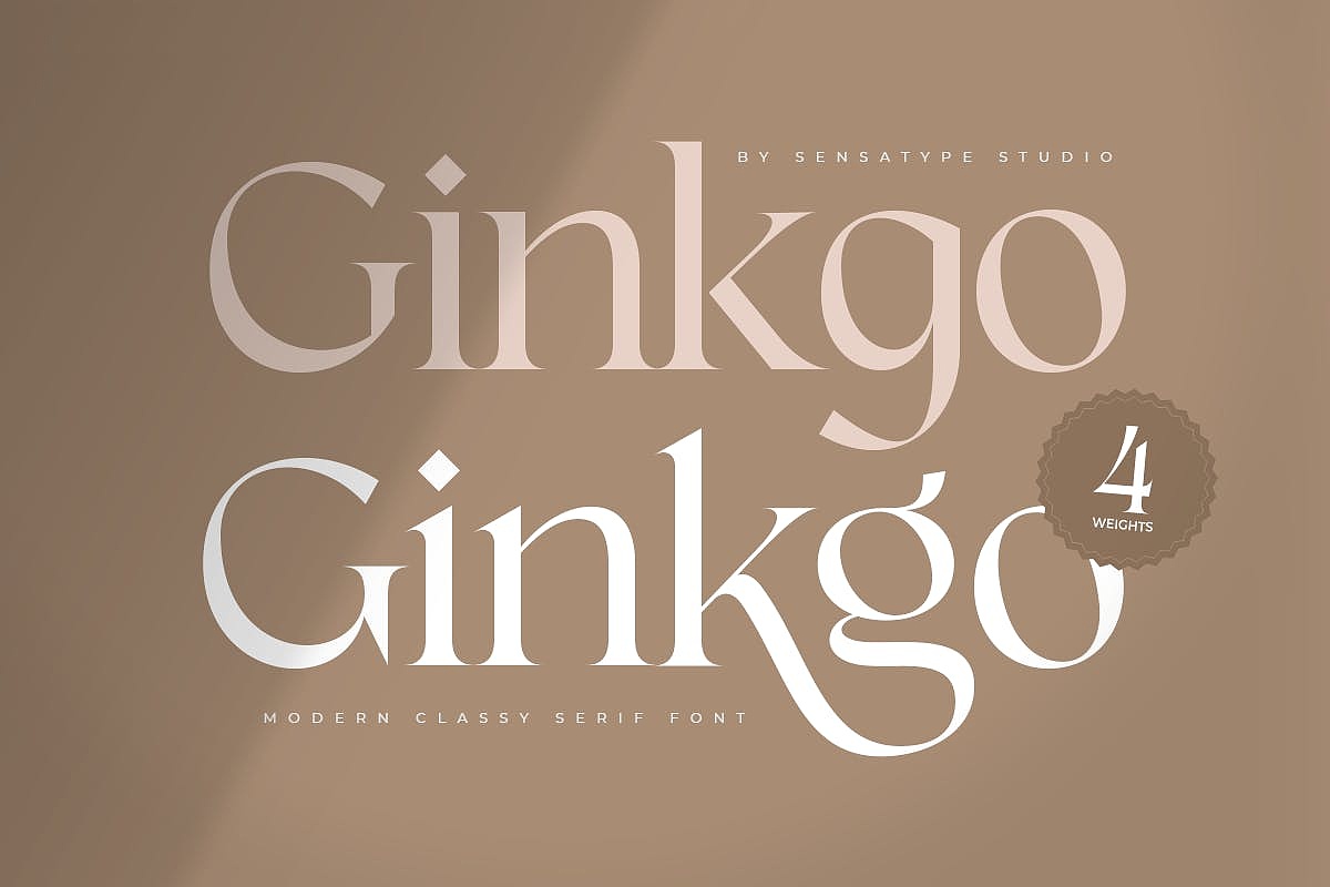 Ginkgo - 现代优雅衬线字体设计（图ZMjY1NDg3NzIw） - 字体/字形 - 站酷设计师RoblesTegan原创素材 - 站酷ZCOOL