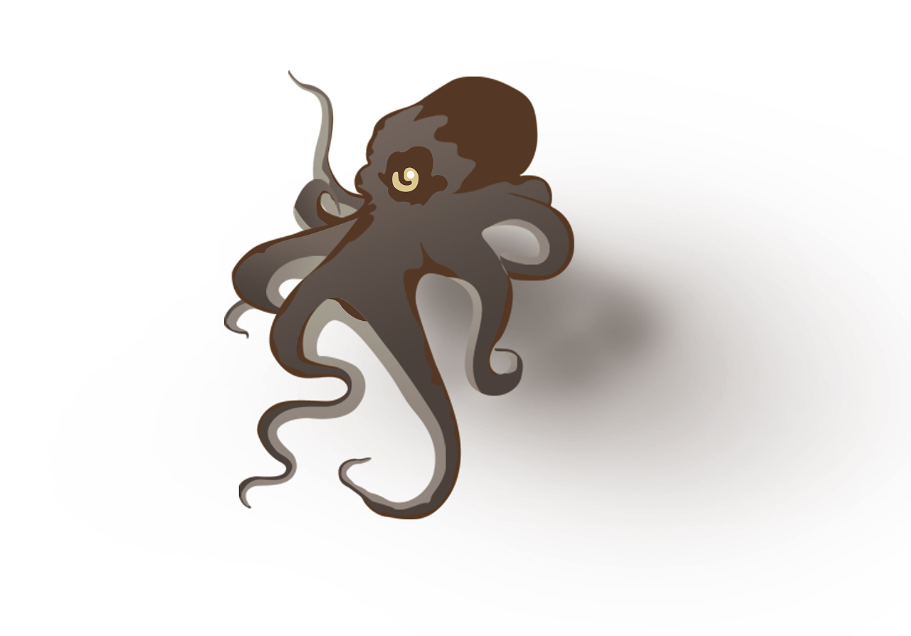 手绘卡通海洋生物章鱼免抠png图片_装饰图案_设计元素-图行天下素材网
