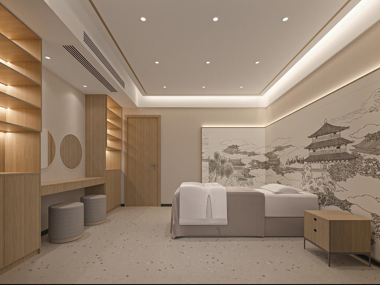 新中式现代美容院/美容会所/皮肤管理