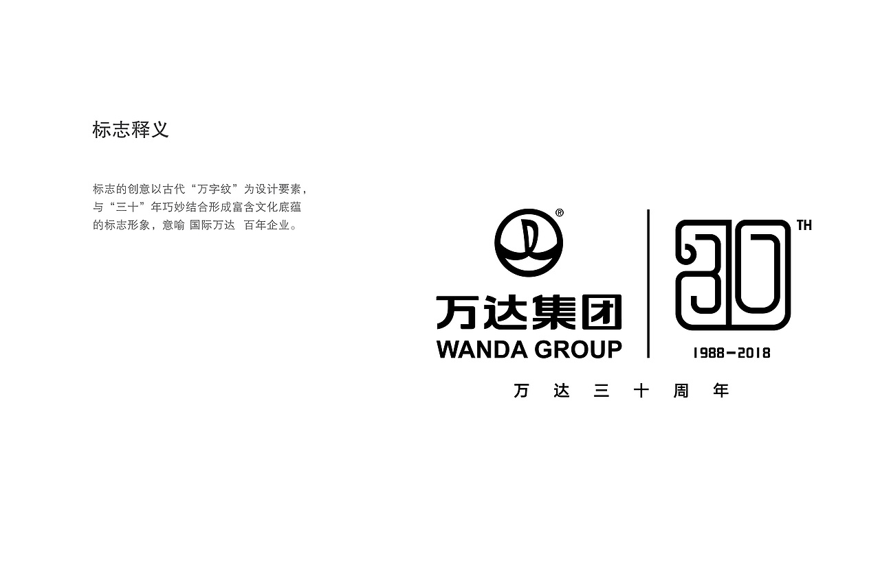 万达集团30年logo设计