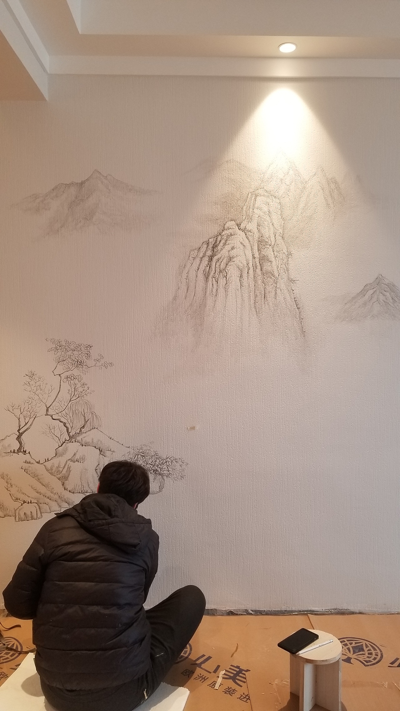 水墨山水（图ZMTkzODk2NDE2） - 新锐潮流插画 - 站酷设计师李振峰原创素材 - 站酷ZCOOL
