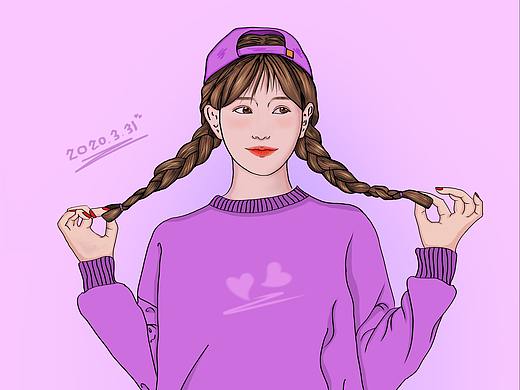 麻花辮女孩（個(gè)人主頁(yè)-ZNDQyOTMwMTI=） - 像素畫(huà) - 站酷設(shè)計(jì)師秋千墜原創(chuàng)素材 - 站酷ZCOOL