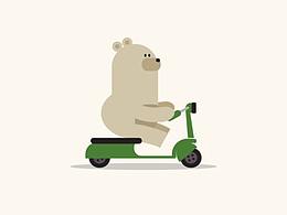 教程临摹 ｜ 小熊骑车