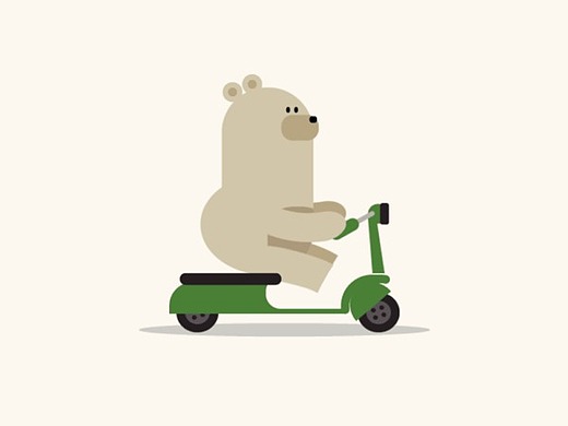 教程临摹 | 小熊骑车