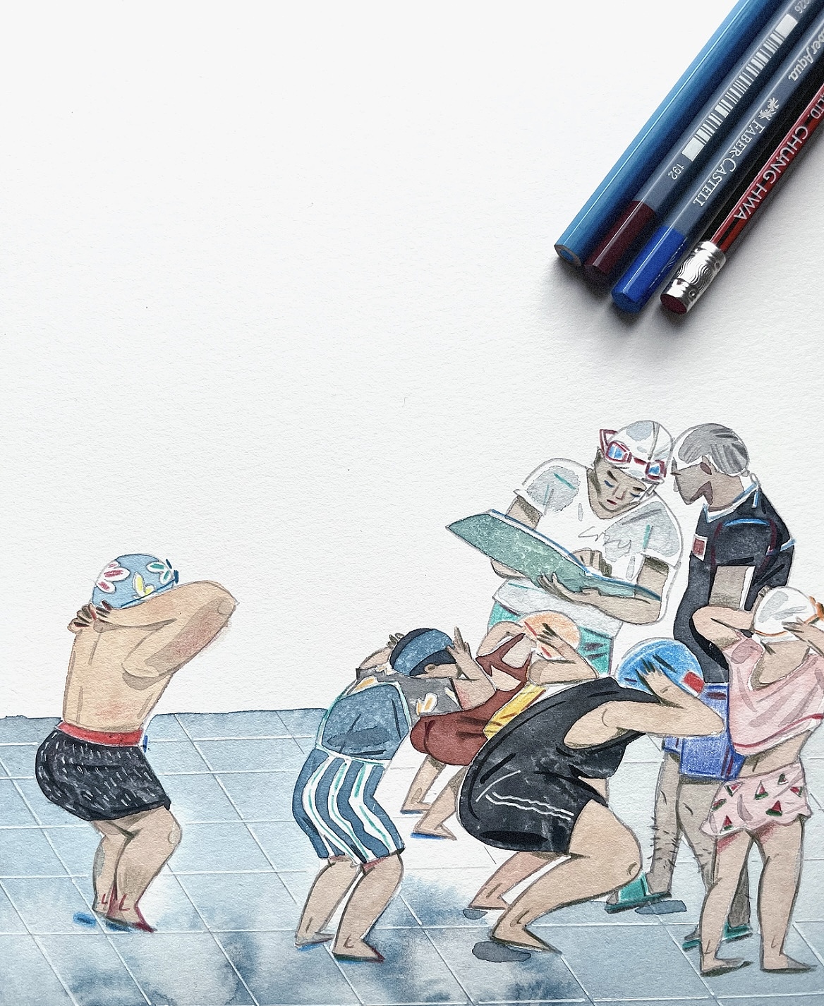 夏日炎炎。（图ZMjYzNDU3NDY0） - 艺术插画 - 站酷设计师王珏78原创素材 - 站酷ZCOOL