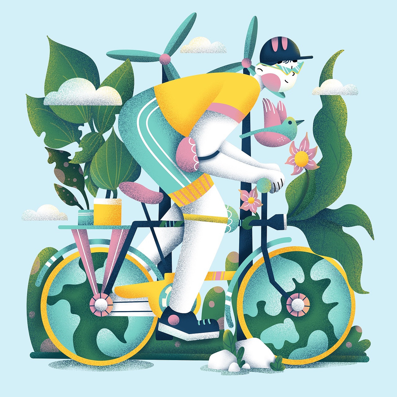 “趣野”露营主题插画设计