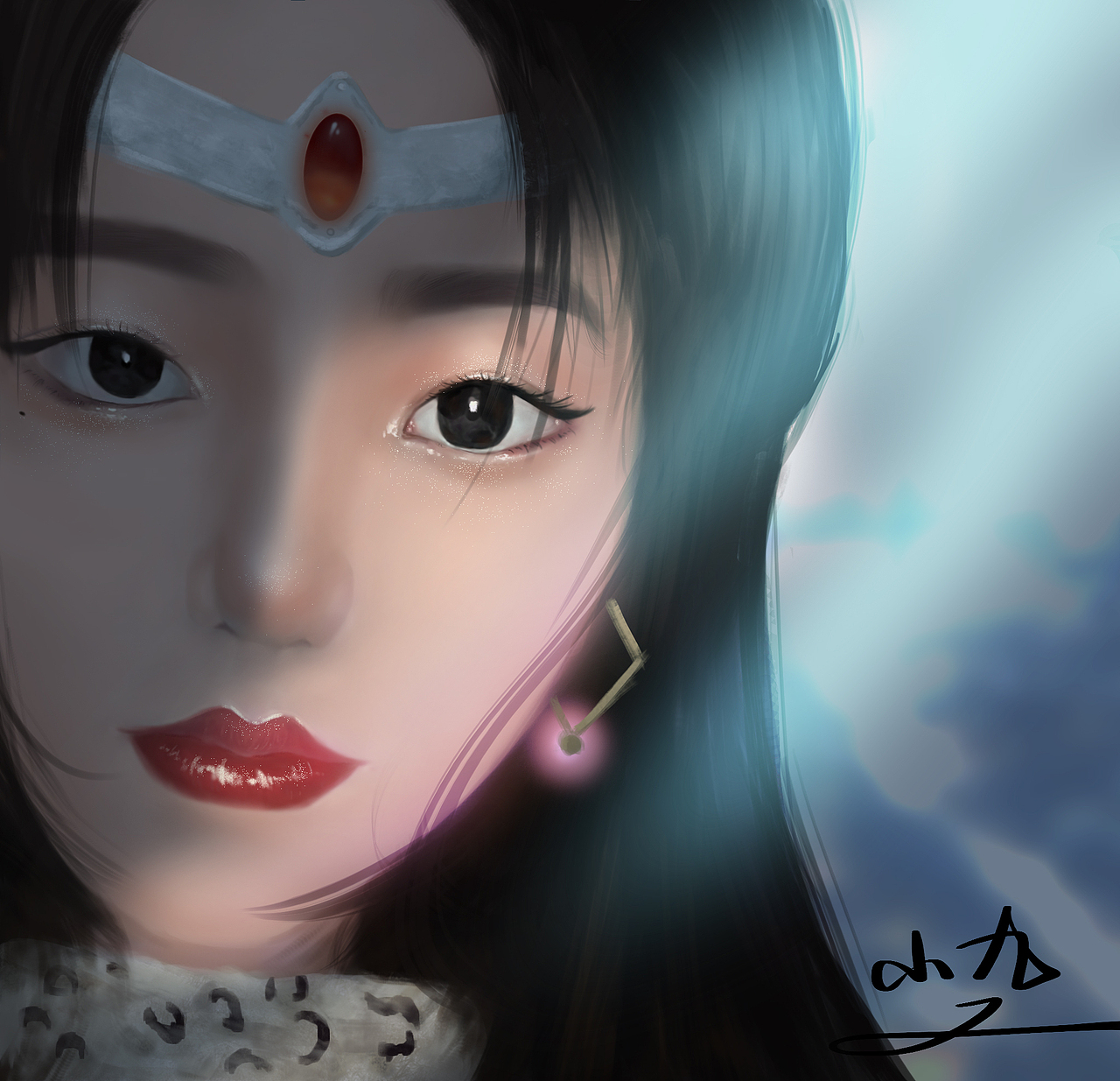 头像厚涂 嗯……（图ZMjQ2MTYxMTQw） - 艺术插画 - 站酷设计师九黎酱原创素材 - 站酷ZCOOL