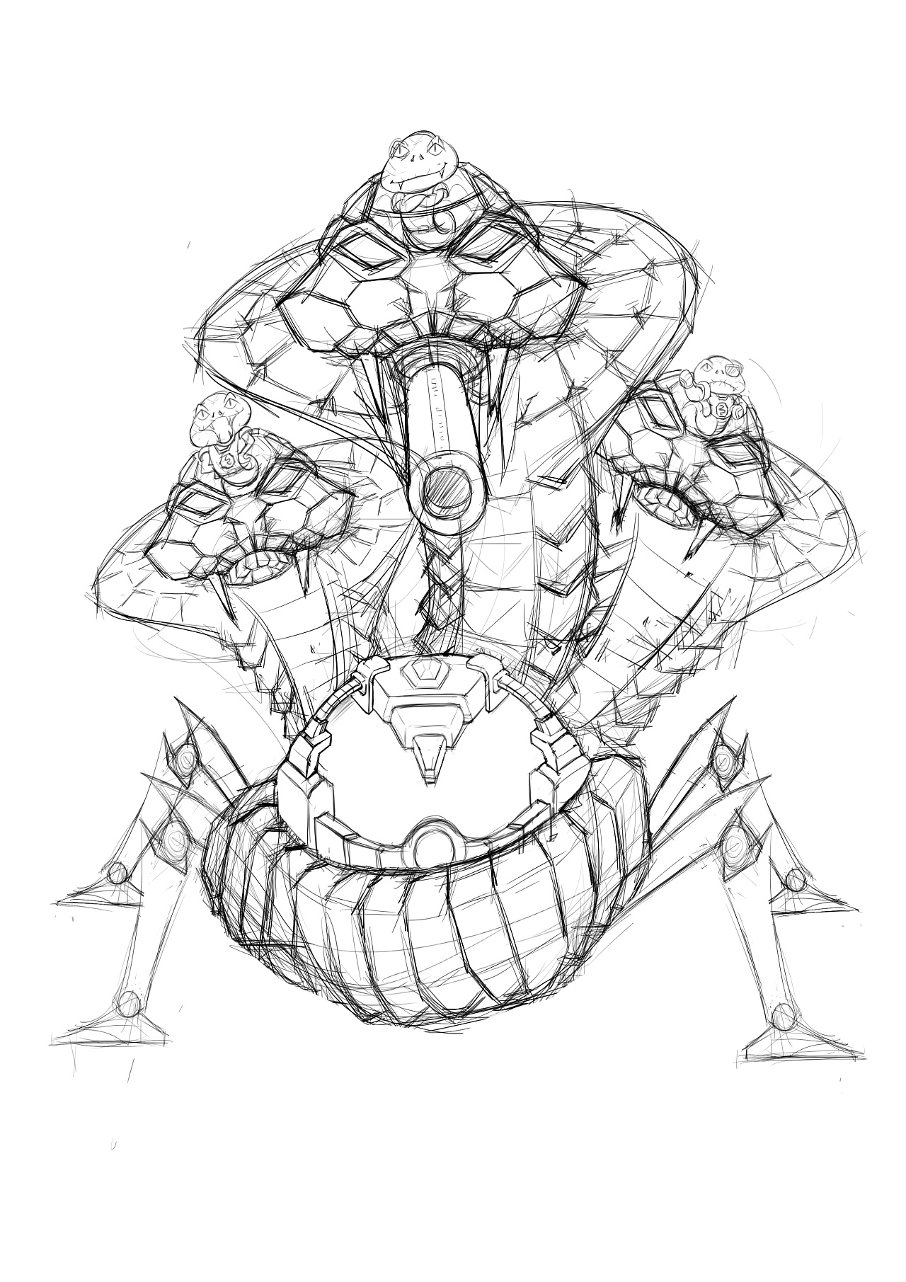 十二生肖战队之——引蛇出洞特种部队 |插画|概念设定|海拓君 - 原创