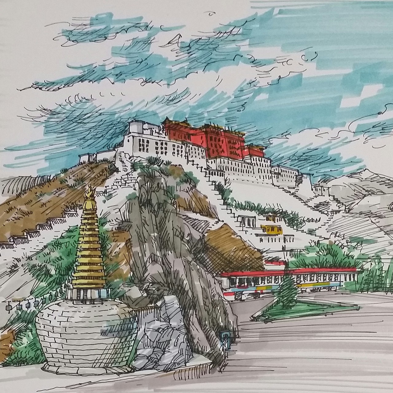 中国拉萨布达拉宫