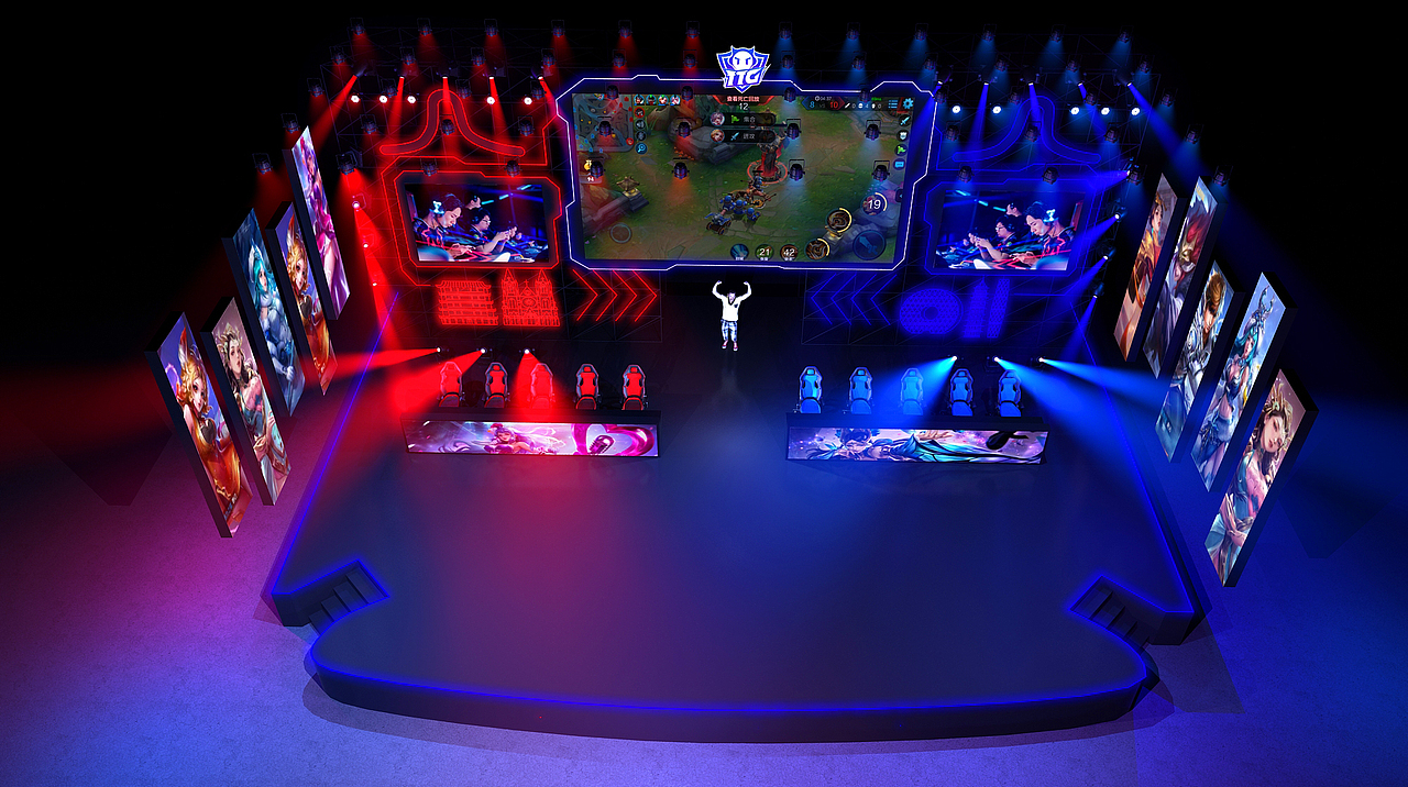 2021 kpl春季赛广州ttg主场|空间|舞台美术|费man - 原创作品 - 站酷