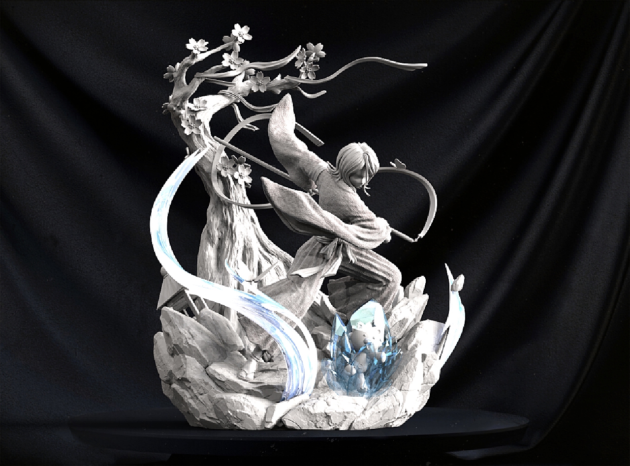 动漫雕塑设计——雷神|三维|动画/影视|absence2021_原创作品-站酷ZCOOL