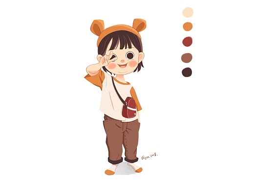 可爱娃娃过程图