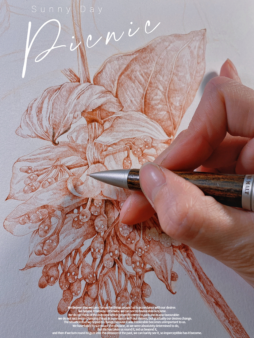 蘸水笔针管笔｜宝莲灯（图ZMzM2ODY2MTk2） - 艺术插画 - 站酷设计师CatCastleDZ原创素材 - 站酷ZCOOL