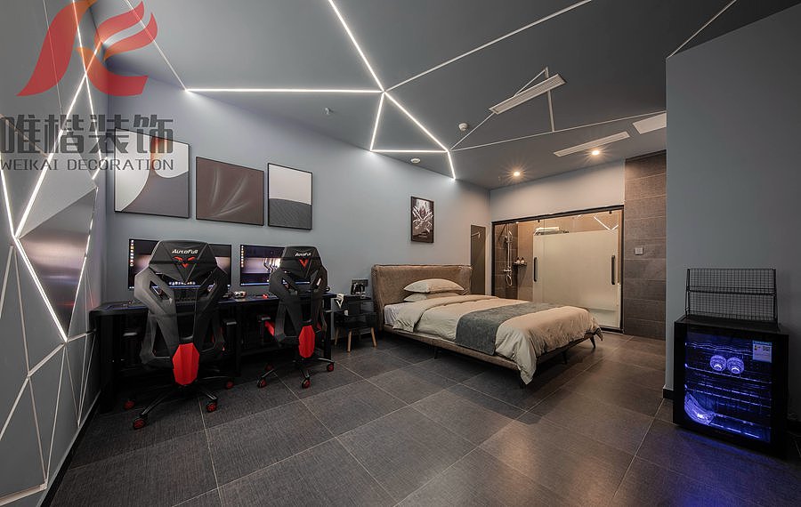 约塔电竞酒店装修案例_重庆电竞酒店装修设计_唯楷装饰（图ZMTg5NDIzOTQw） - 家装设计 - 站酷设计师唯楷装饰原创素材 - 站酷ZCOOL