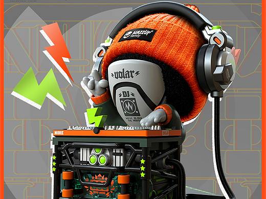 【设计分享】WAZZUPbaby-DJ VOLAR 打碟龙