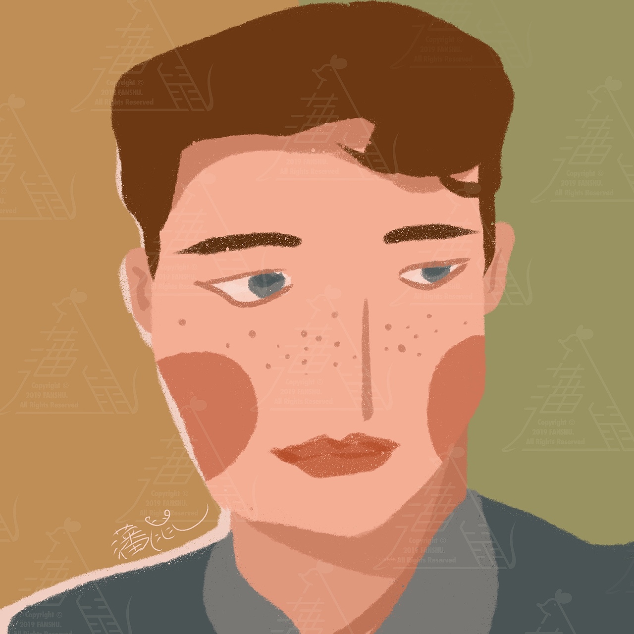 五分钟杂志封面插画-第十三周