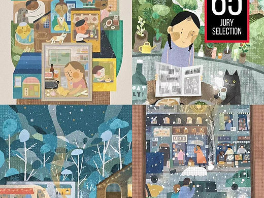 《你的家，我的家，他們的家》入選插畫家協(xié)會啦?。▊€人主頁-ZNDUxMzMxMDA=） - 兒童插畫 - 站酷設計師CaraWangg原創(chuàng)素材 - 站酷ZCOOL