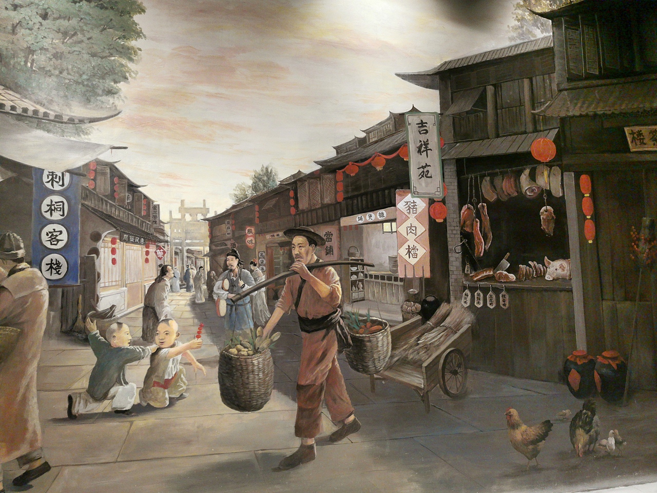 泉州美食城墙绘创作