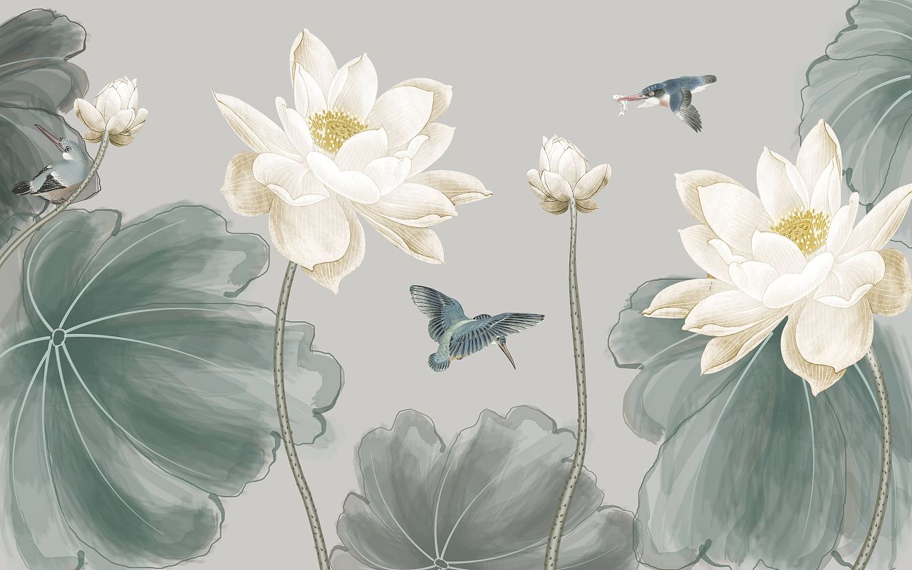 纱画、文创卷帘图案-荷花（图ZMjg0NjUzNjI0） - 图案 - 站酷设计师裕隆家居原创素材 - 站酷ZCOOL