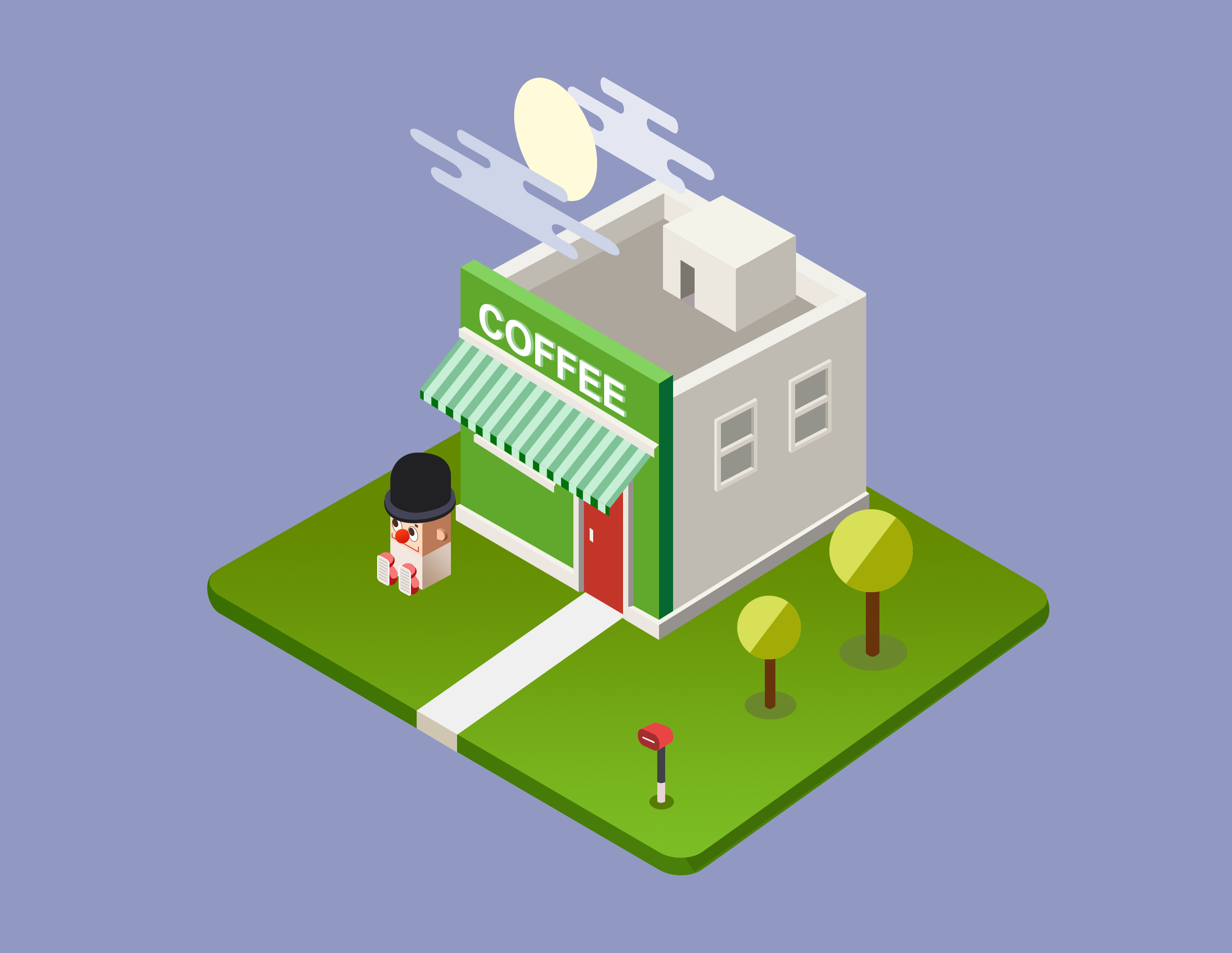 立体场景临摹练习|插画|插画习作|米色_毛衣 - 原创作品 - 站酷