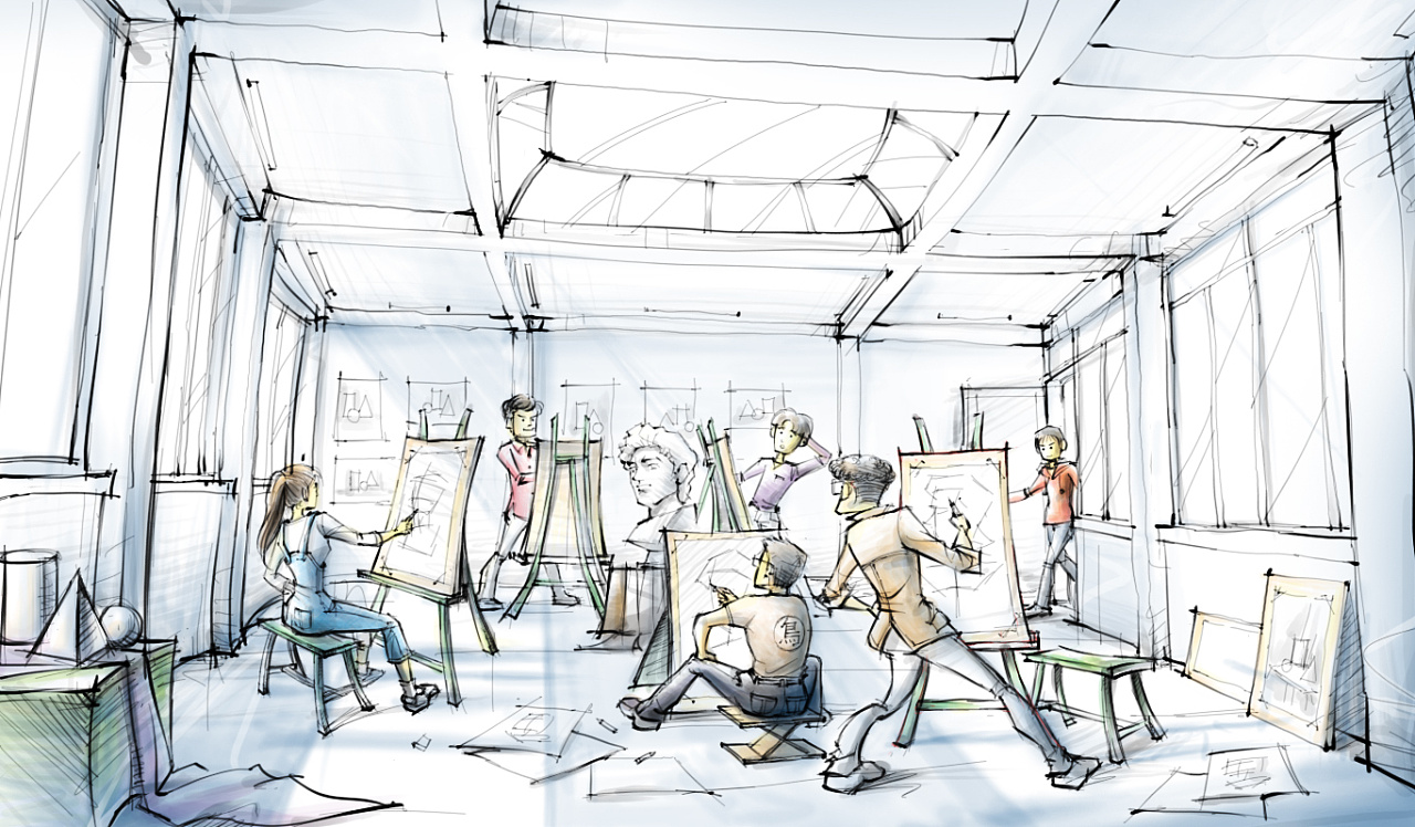 记忆中的天光画室|插画|创作习作|格子大叔 - 原创作品 - 站酷 (zcool