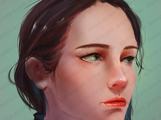 日韩风厚涂插画