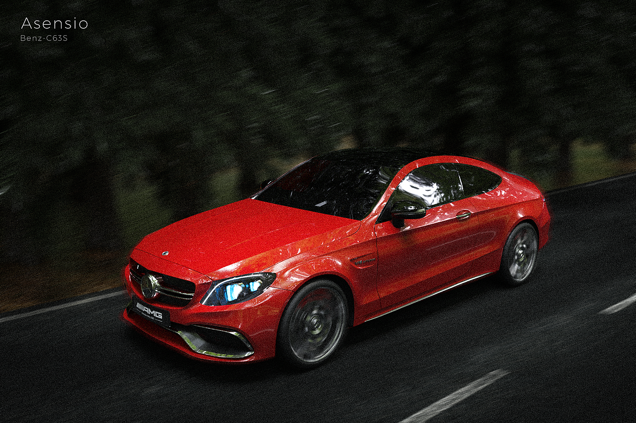 Benz-C63 S  | 建模加渲染 |