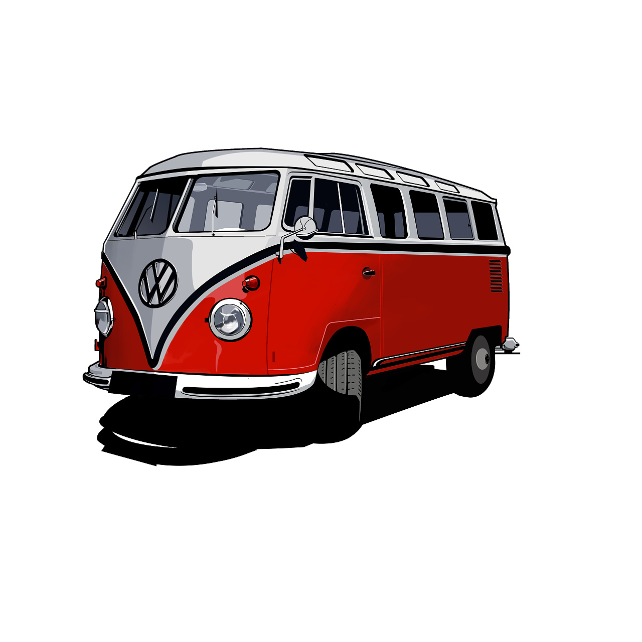 为2014 新款大众t5做的插画