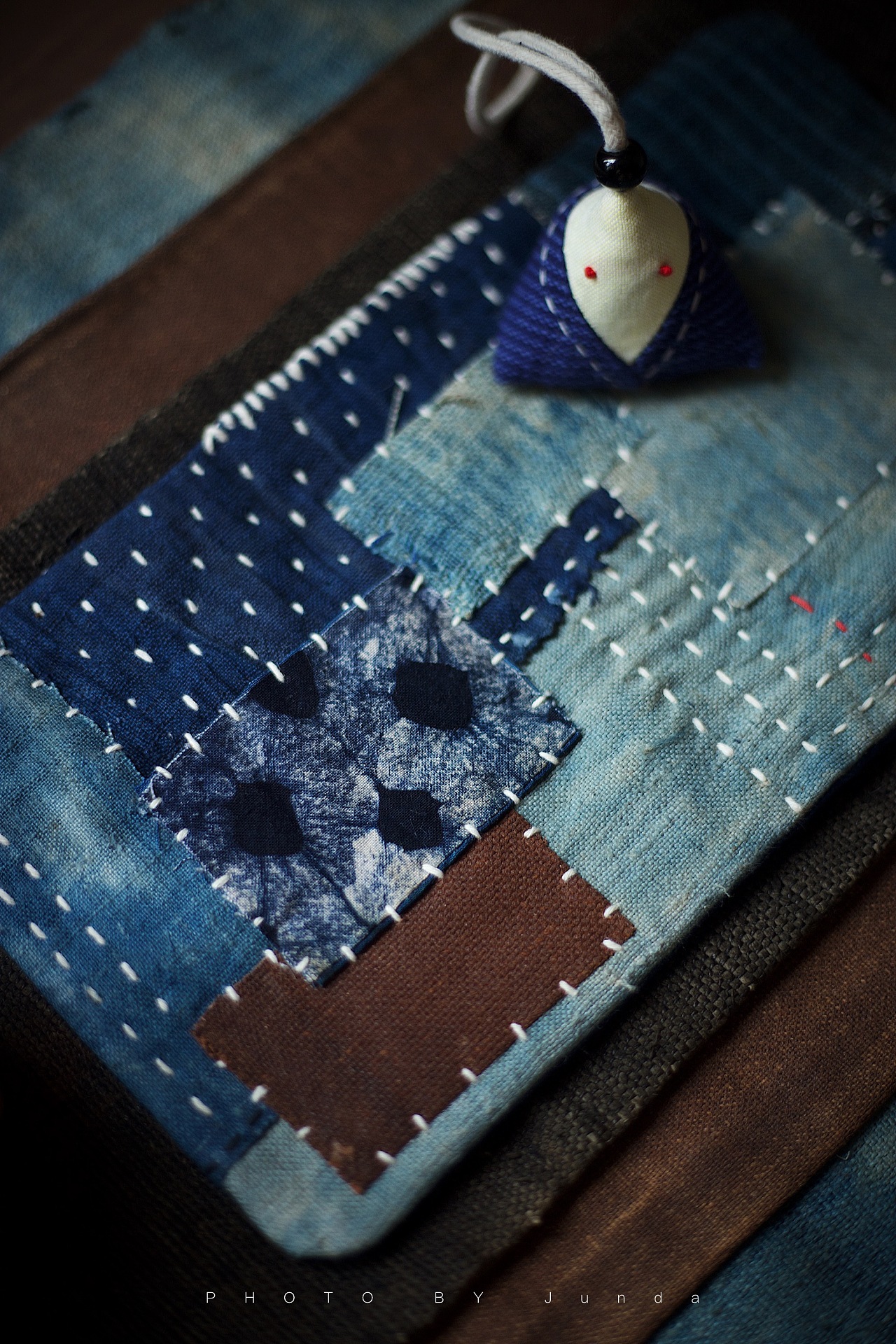 蓝染柿染拼布系列 壶垫|手工艺|其他手工艺|浚达 - 原创作品 - 站酷