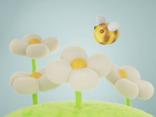 Blender_羊毛毡材质初体验